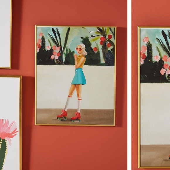 Janet Hill Archival Print with beaded gold frame. - Picture 4 of 6